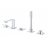 Смеситель для ванны GROHE Allure двухвентильный, на 5 отверстий, на край ванны, хром 