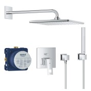 Душевая система GROHE Eurocube скрытого монтажа со смесителем и верхним душем Rainshower Mono 310 Cube, хром (25238000)