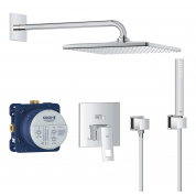 Душевая система GROHE Eurocube скрытого монтажа со смесителем и верхним душем Rainshower Mono 310 Cube, хром 