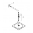 Верхний душ с кронштейном GROHE Rainshower F-series, 254х254 мм, хром 