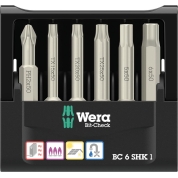 Набор бит торсионных WERA Bit-Check 6 SHK 1 SB 1/4" E6.3, PH-TX-HEX x 50 мм 6 пр. 073631