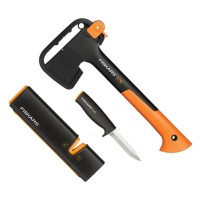 Набор Fiskars Топор X7 + Точилка для топоров и ножей Xsharp + Нож K40