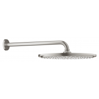 Верхний душ с душевым кронштейном 380 мм, 1 режим струи, GROHE Rainshower Cosmopolitan 310, суперсталь (26066DC0)