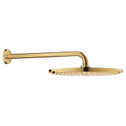 Верхний душ с душевым кронштейном 380 мм, 1 режим струи, GROHE Rainshower, холодный рассвет глянец