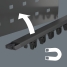 Держатель магнитный&nbsp;WERA&nbsp;9611 Magnetic rail Kraftform&nbsp;136414