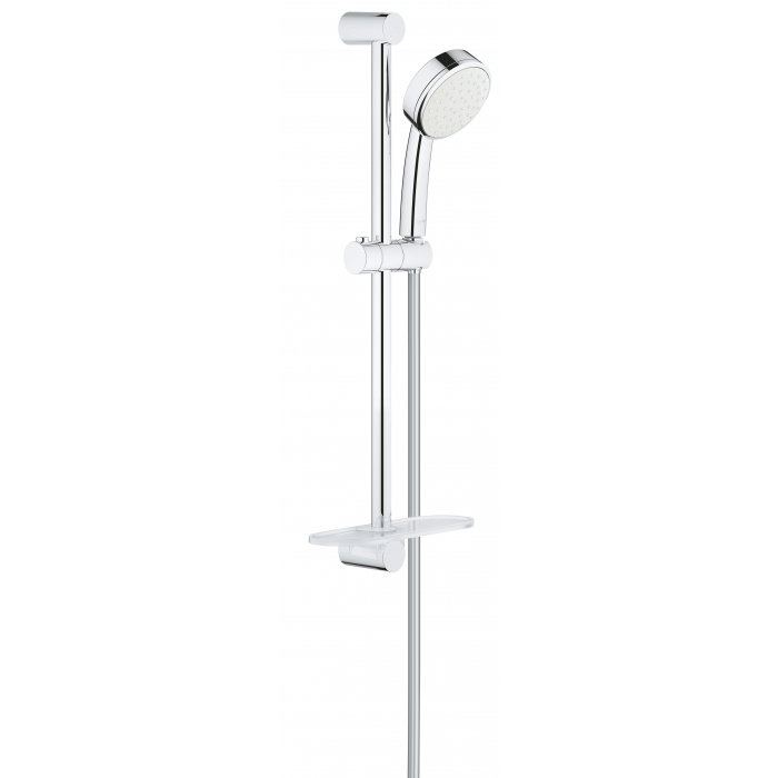 Душевой гарнитур GROHE New Tempesta Cosmopolitan 100 I с полочкой, душевая штанга 600 мм, хром 