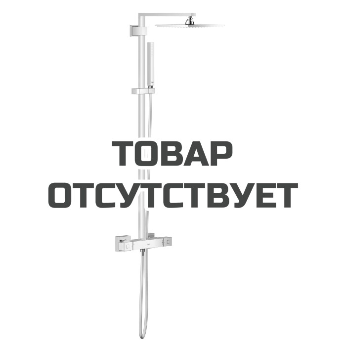 Душевая система с термостатом для настенного монтажа, GROHE Euphoria Cube System 230, хром (26087000)