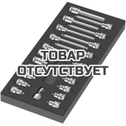 Набор головок торцевых WERA&nbsp;9723 Foam insert Zyklop B bit socket set 1 со вставкой-битой HEX и TORX, в ложементе, 3/8", 22 пр.&nbsp;150113
