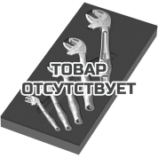 Набор ключей гаечных рожковых WERA&nbsp;9732 Foam insert 6004 Joker set 1 с самонастройкой&nbsp;5 пр.&nbsp;150122