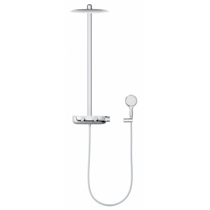 Душевая система с термостатом для настенного монтажа, GROHE Rainshower System SmartControl Mono 360, хром