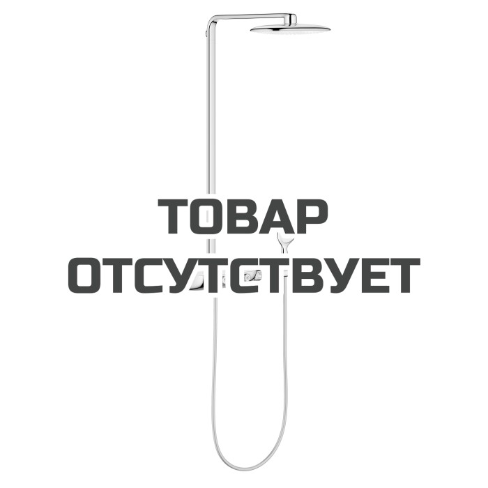 Душевая система GROHE Rainshower SmartControl 360 MONO с термостатическим смесителем, настенный монтаж, белая луна 