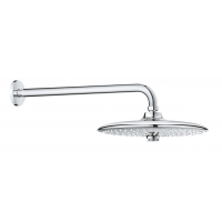 Верхний душ с душевым кронштейном 380 мм, 3 режима струи, GROHE Euphoria 260, хром