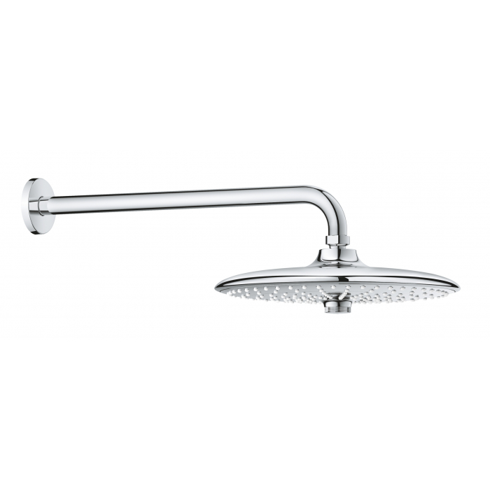 Верхний душ с душевым кронштейном 380 мм, 3 режима струи, GROHE Euphoria 260, хром