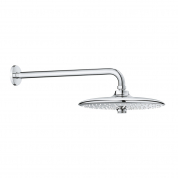 Верхний душ с душевым кронштейном 380 мм, 3 режима струи, GROHE Euphoria 260, хром