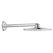 Верхний душ и душевой кронштейн 430 мм, 2 режима струи, GROHE Rainshower SmartActive 310, хром