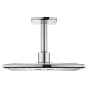 Верхний душ Grohe с потолочным душевым кронштейном 142 мм, 2 режима струи, Rainshower 310 SmartActive Cube, хром