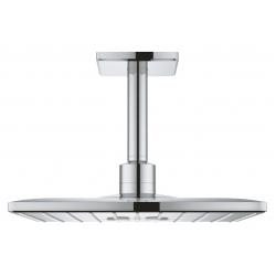 Верхний душ Grohe с потолочным душевым кронштейном 142 мм, 2 режима струи, Rainshower 310 SmartActive Cube, хром