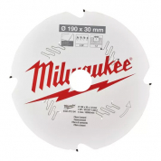 Пильный диск для циркулярной пилы по фиброцементу Milwaukee CSB P FC 190 x 30 x 1,8 x 4D (1шт)