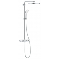 Душевая система с термостатом для настенного монтажа, GROHE Euphoria SmartControl 310 DUO, белая луна