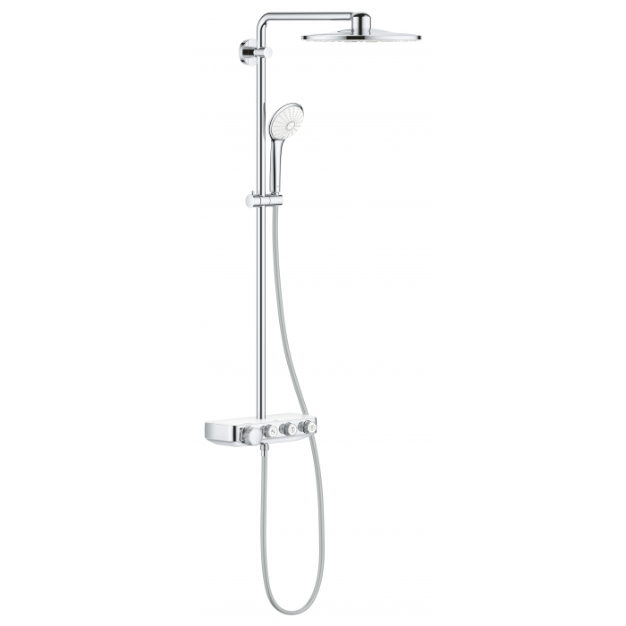 Душевая система с термостатом для настенного монтажа, GROHE Euphoria SmartControl 310 DUO, белая луна