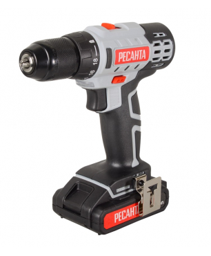 Аккумуляторная дрель-шуруповерт Ресанта ДА-20-2ЛК (2,0 А/ч)