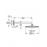 Верхний душ GROHE Rainshower Mono 310 Cube с душевым кронштейном 422 мм, 1 режим струи, темный графит глянец 