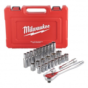 Набор метрических головок Milwaukee с воротком 1/2" (28 шт)