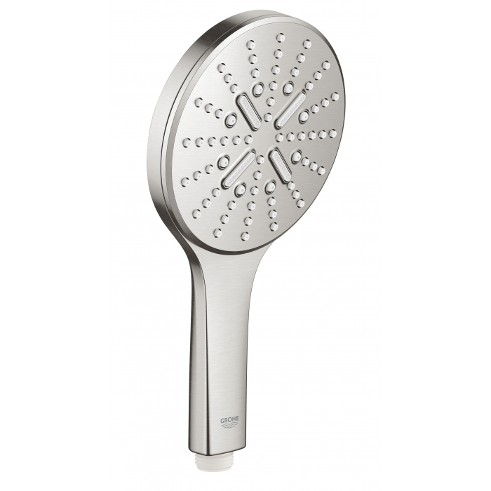 Ручной душ GROHE Rainshower SmartActive 130, 3 вида струи, суперсталь 