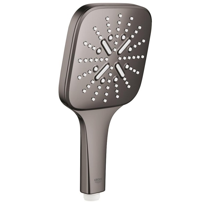 Ручной душ GROHE Rainshower SmartActive 130 Cube, 3 вида струй, темный графит глянец (26582A00)