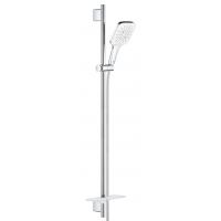 Душевой гарнитур GROHE Rainshower SmartActive 130 Cube, 3 вида струй, белая луна 