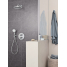 Верхний душ GROHE Tempesta 250, круглый (низ-хром, верх-белый) + Душевой кронштейн 380 мм, хром 