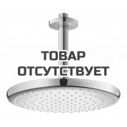 Верхний душ GROHE Tempesta 250, круглый (низ-хром, верх-белый) + Душевой кронштейн потолочный 142 мм, хром 