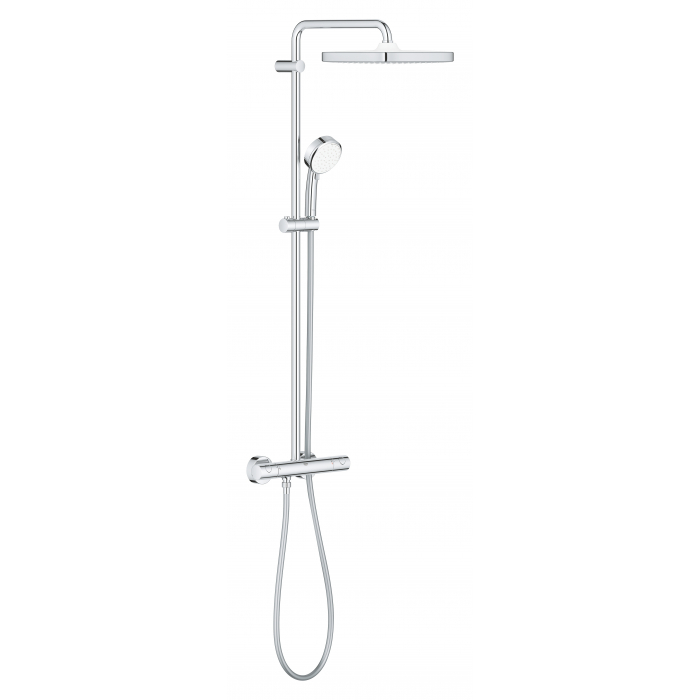 Душевая система GROHE Tempesta Cosmopolitan 250 CUBE с термостатом настенного монтажа, хром 