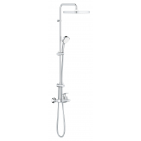 Душевая система GROHE Tempesta Cosmopolitan 250 CUBE с однорычажным смесителем для ванны, излив 202 мм, хром 