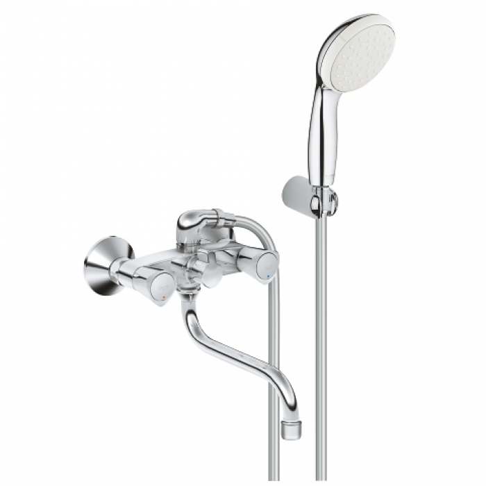 Смеситель для ванны GROHE Costa S универсальный, с душевым гарнитуром, хром 