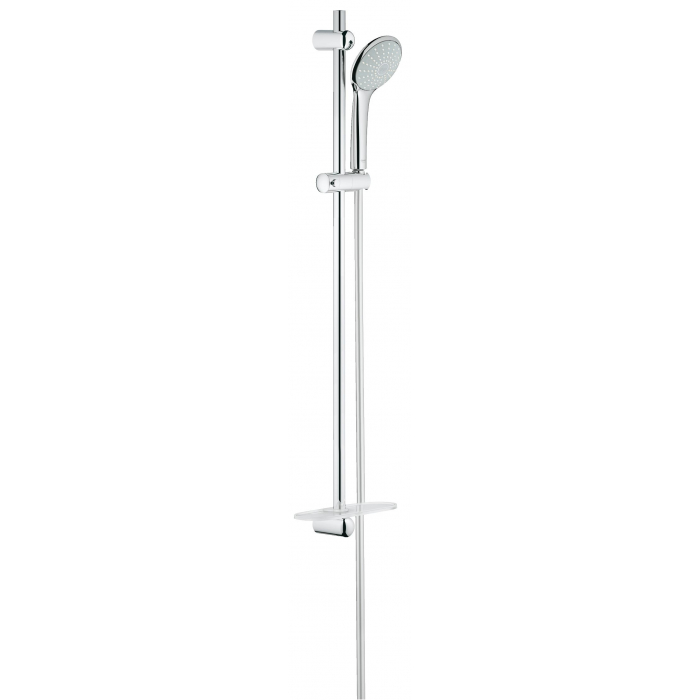 Душевой гарнитур с полочкой GROHE Euphoria (ручной душ, штанга 900 мм, шланг 1750 мм), хром 