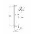 Душевой гарнитур GROHE New Tempesta Cosmopolitan 100 IV, 600 мм, 9,5 л/мин, хром 