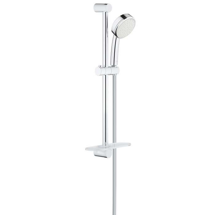 Душевой гарнитур GROHE New Tempesta Cosmopolitan 100 II с полочкой, душевая штанга 600 мм, хром 