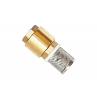 Обратный клапан UNIPUMP 1" с сеткой (сетка - нерж., толкатель - пластик)