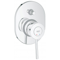 Смеситель для ванны GROHE BauClassic скрытого монтажа, в комплекте с монтажной частью, хром 