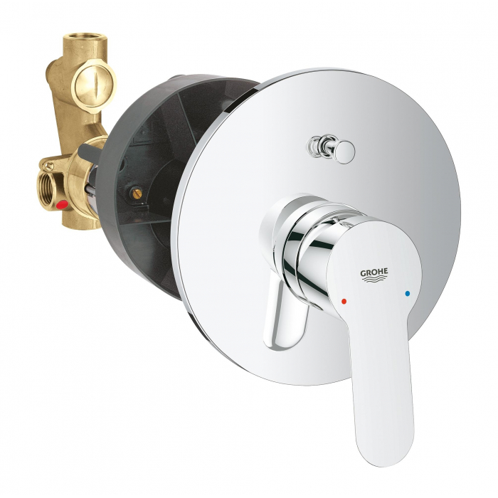 Смеситель для ванны GROHE BauEdge скрытого монтажа, в комплекте с монтажной частью, хром 