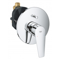 Смеситель для ванны GROHE BauEdge скрытого монтажа, в комплекте с монтажной частью, хром 
