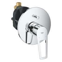 Смеситель для ванны GROHE BauLoop скрытого монтажа, в комплекте с монтажной частью, хром 