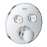 Внешняя часть термостата для ванны и душа GROHE Grohtherm SmartControl на 2 потребителя, круглая, хром 