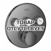 Внешняя часть термостата для ванны и душа GROHE Grohtherm SmartControl на 3 потребителя, круглая, темный графит глянец 