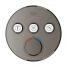 Внешняя часть термостата для ванны и душа GROHE Grohtherm SmartControl на 3 потребителя, круглая, темный графит матовый 