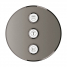 Внешняя часть переключателя потоков GROHE Grohtherm SmartControl на 3 положения, круглая, темный графит матовый 