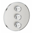 Внешняя часть переключателя потоков GROHE Grohtherm SmartControl на 3 положения, круглая, суперсталь 