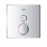 Внешняя часть термостата для душа GROHE Grohtherm SmartControl на 1 потребителя, квадратная, хром 