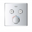 Внешняя часть термостата для ванны и душа GROHE Grohtherm SmartControl на 2 потребителя, квадратная, хром 
